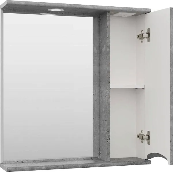 Зеркало Misty Атлантик 70x74 П-Атл-4070-050П правое с полочкой и подсветкой фото 4