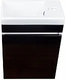 Тумба с раковиной Style Line Compact 40 подвесная черная фото 2