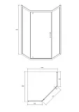 Душевой уголок RUSH PALM PI-A1100100 фото 2