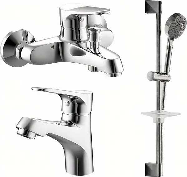 Комплект смесителей Bravat Eco F00313C 3 в 1 фото 1