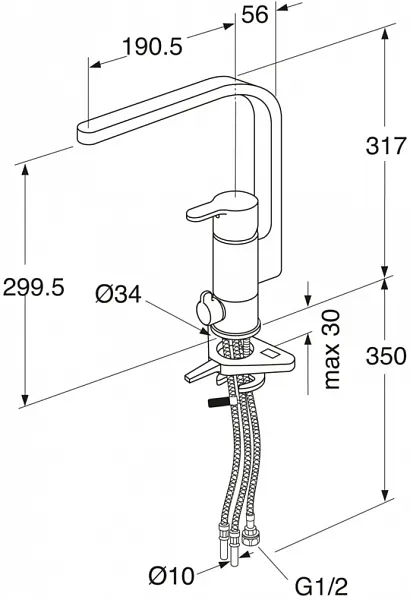 Смеситель Gustavsberg Nordic GB41203096 для кухонной мойки фото 2