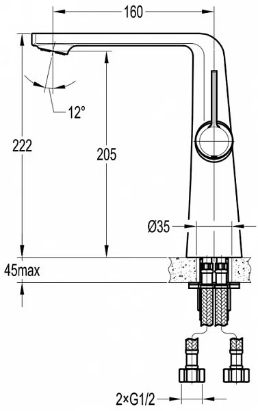 Смеситель Cezares Globo GLOBO-F-LC-01-W0 для раковины фото 2