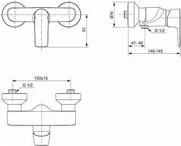 Смеситель Ideal Standard Connect Air A7032A5 для душа фото 2