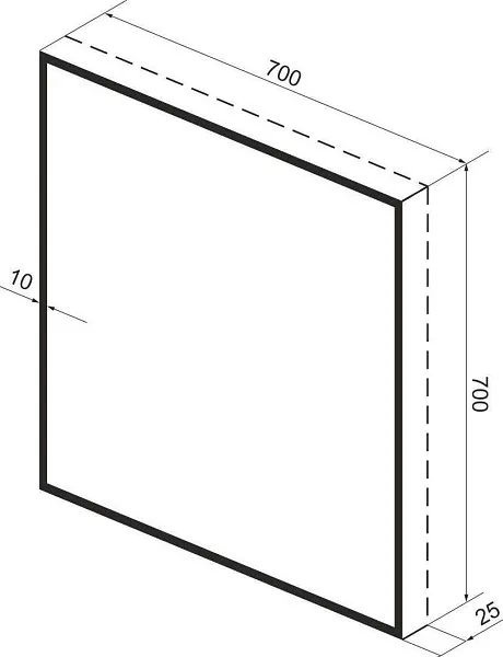 Зеркало Wellsee 7 Rays' Spectrum 70x70 см 172200370 c подсветкой за полотном фото 9