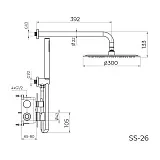 Душевой комплект KNOTLOR ECLIPSE SS-26/GM фото 3