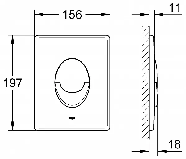 Смывной бачок скрытого монтажа Grohe Uniset 38723001 с кнопкой смыва фото 4