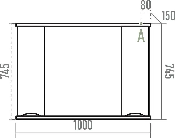 Зеркало Misty Атлантик 100x74 П-Атл-4100-050 с полочкой и подсветкой фото 5