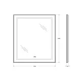 Зеркало BelBagno Kraft 70x80 SPC-KRAFT-700-800-LED-TCH-WARM-NERO с подсветкой фото 8