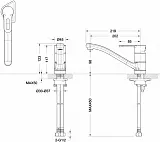 Смеситель Bravat Stream-D Black F737163BM-1 для кухонной мойки фото 2