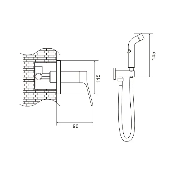 Гигиенический душ Shevanik S43C S4305C фото 3