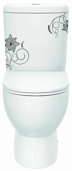 Унитаз-компакт Sanita Luxe Art Flora ARTSLCC10040622 напольный с микролифтом фото 2