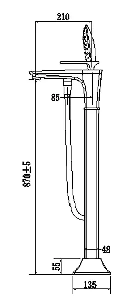 Смеситель для ванны с душем TIMO Helmi 4000/00-16Y-CR фото 2