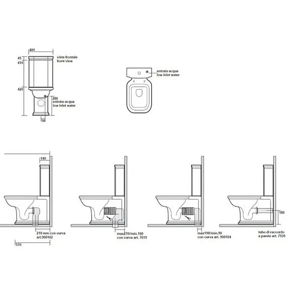 Бачок KERASAN Waldorf А0002337273 фото 1
