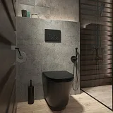 Клавиша смыва Iddis Unisteel UNS01MBi77 черная матовая фото 2