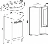 Мебель для ванной Runo Монро 55 напольная фото 8
