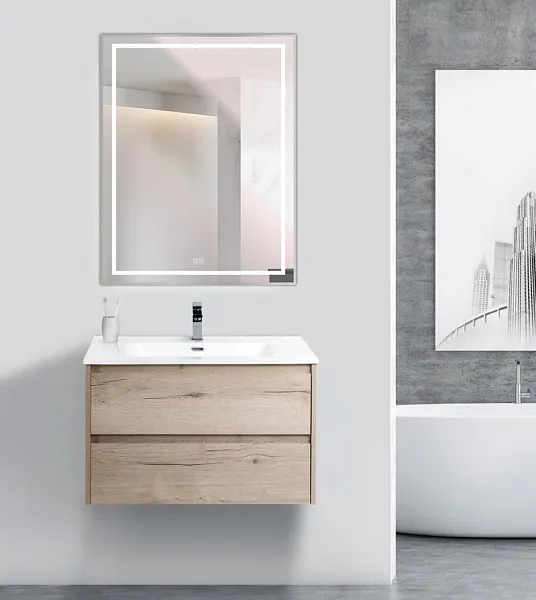 Зеркало BelBagno Kraft 70x90 SPC-KRAFT-700-900-LED-TCH-WARM с подсветкой фото 7