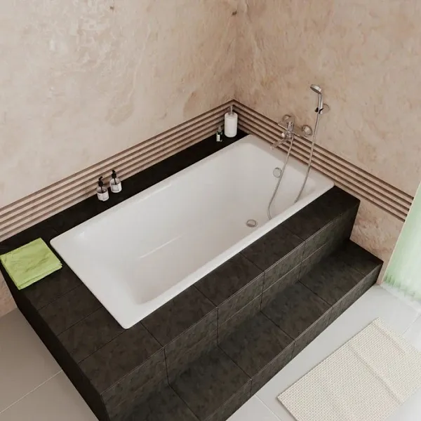 Ванна чугунная Delice Parallel 180x80 DLR220506-AS без ручек с антискользящим покрытием фото 3