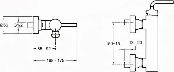 Смеситель Jacob Delafon Purist E14590-4A-CP для душа фото 2