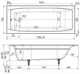 Чугунная ванна Wotte Forma 170х70 фото 3