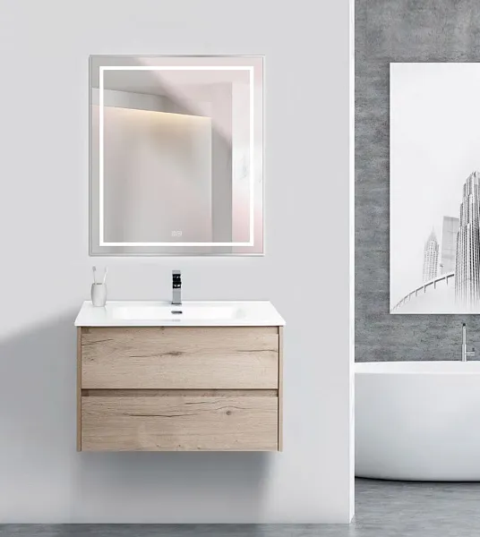 Зеркало BelBagno Kraft 70x80 SPC-KRAFT-700-800-LED-TCH-WARM с подсветкой фото 7