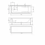 Экран для ванны Am.Pm Gem 170х70 W90A-170-070B-P фото 2