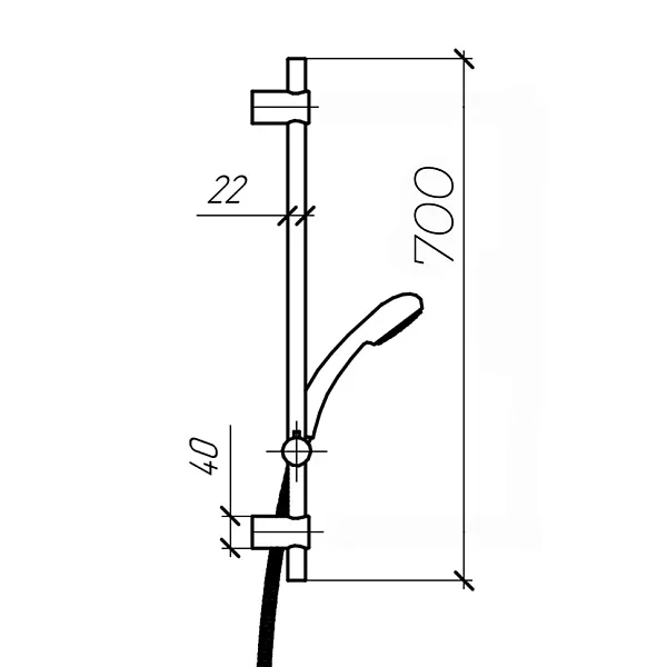 Душевая штанга PAINI Verona 99PW124P1 фото 4