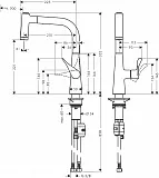 Смеситель Hansgrohe Metris M71 14834000 для кухонной мойки фото 4