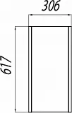 Шкаф-пенал Акватон Брук 30x62 см белый / тёмное дерево 1A202503BCDF0 фото 7