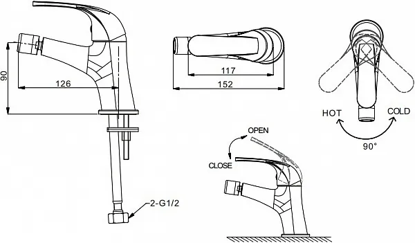Смеситель Bravat Fit F3135188CP-RUS для биде фото 2