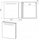 Зеркало-шкаф Misty Ирис 60 L фото 5