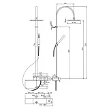 Душевая стойка PAINI Pad PDCR689B0 фото 3