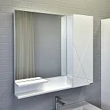 Зеркало Comforty Мерано 90x80 00-00010664CF правая с полочкой фото 2