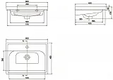 Раковина CeraStyle Frame 60 см 031000-u фото 3