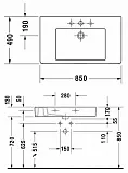 Раковина Duravit Vero 0329850000 85 см фото 8