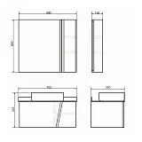 Зеркало Comforty Эдинбург 88x80 00004147981CF фото 3