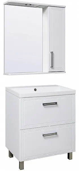 Мебель для ванной Runo Олимпия 70 напольная/подвесная правая фото 1
