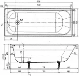 Чугунная ванна Wotte Start 170х70 БП-э00д1139 фото 3