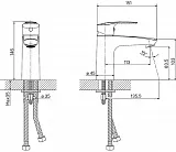Смеситель Iddis Ray RAYBL00i01 для раковины фото 4