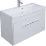 Тумба с раковиной Aquanet Августа 100 белая фото 1