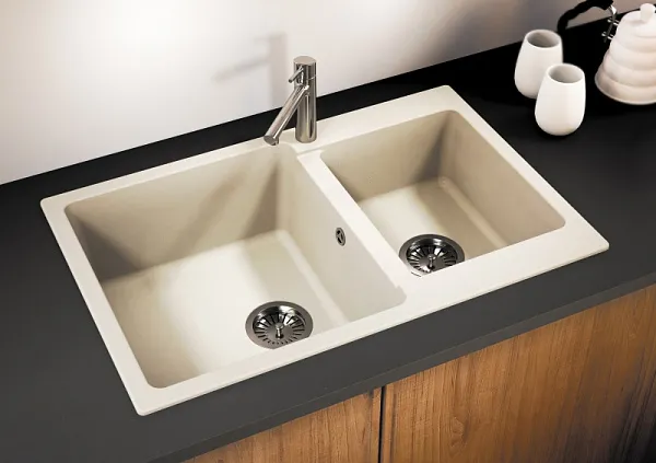 Кухонная мойка Polygran F-15 №26 77 Белая фото 2