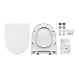 Унитаз-компакт Sanita Марс WC.CC/Mars/2-DM.Rim/WHT.G/S1 напольный безободковый с сиденьем микролифт фото 5