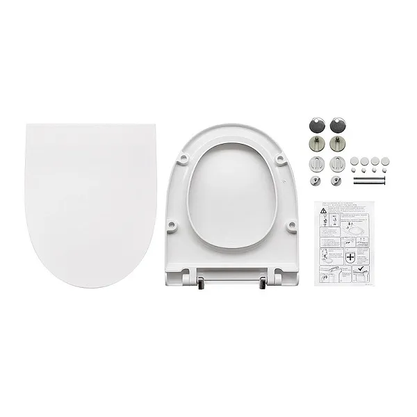 Унитаз-компакт Sanita Марс WC.CC/Mars/2-DM.Rim/WHT.G/S1 напольный безободковый с сиденьем микролифт фото 5