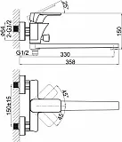 Смеситель D&K Berlin Steinbeis DA1433326 для ванны с душем фото 2
