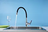 Смеситель Rossinka Z Z35-35U-Black для кухонной мойки фото 4
