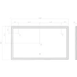 Зеркало Vigo Geometry Comfort 70x120 4640027149564 с подсветкой фото 7
