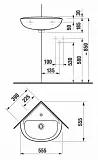 Раковина Jika Olymp 55 1661.4 угловая фото 4