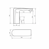 Смеситель Damixa Origin Evo 1 780290300  для раковины фото 4