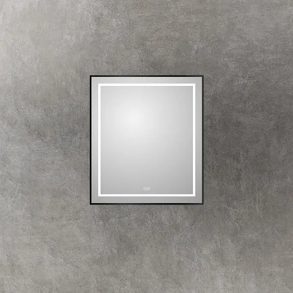Зеркало BelBagno Kraft 70x80 SPC-KRAFT-700-800-LED-TCH-WARM-NERO с подсветкой фото 2