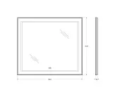 Зеркало BelBagno Kraft 90x80 SPC-KRAFT-900-800-LED-TCH-WARM-NERO с подсветкой фото 8