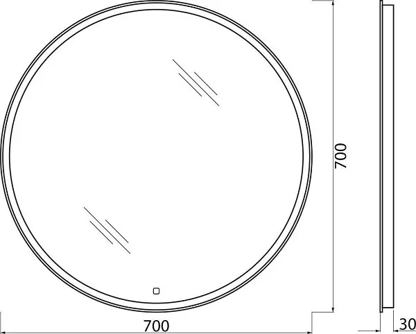 Зеркало BelBagno 70x70 SPC-RNG-700-LED-TCH с подсветкой фото 12